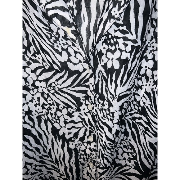 cathy daniels top womens Plus 3xl floral button down burnout dark romantic boho - Picture 2 of 6